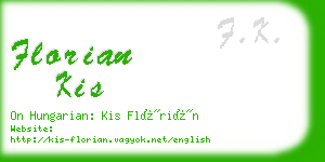 florian kis business card
